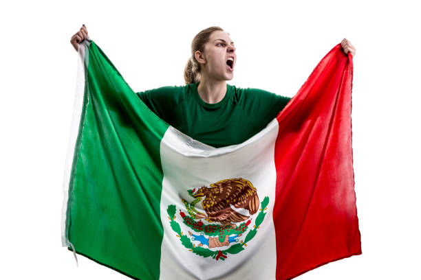 istock Mexican Fan / Sport Player celebrating on white background 875621808