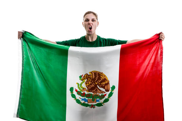 istock Mexican Fan / Sport Player celebrating on white background 875621818