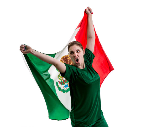 istock Mexican Fan / Sport Player celebrating on white background 875621836