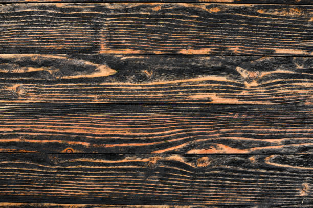 istock Wooden dark texture background. Free space for your text. Top view. 875632444