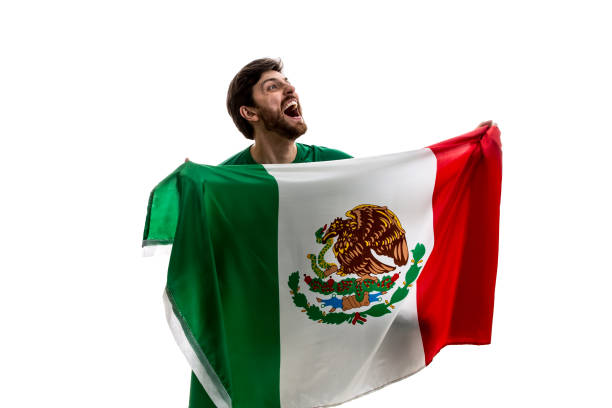 istock Mexican Fan / Sport Player celebrating on white background 875632894