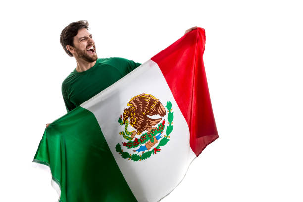 istock Mexican Fan / Sport Player celebrating on white background 875632898