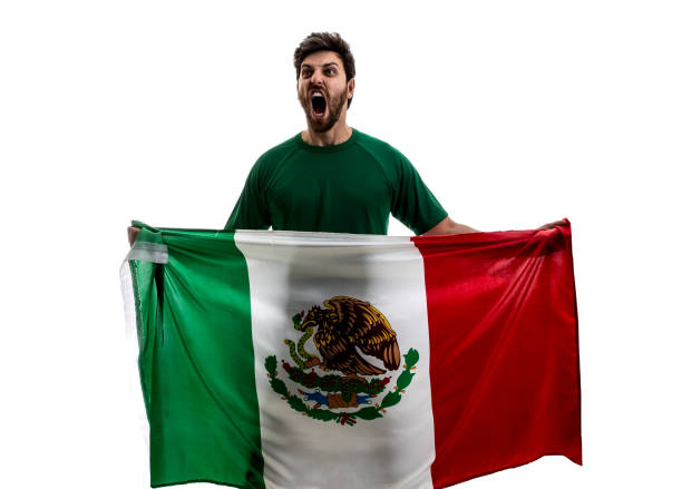 istock Mexican Fan / Sport Player celebrating on white background 875632900
