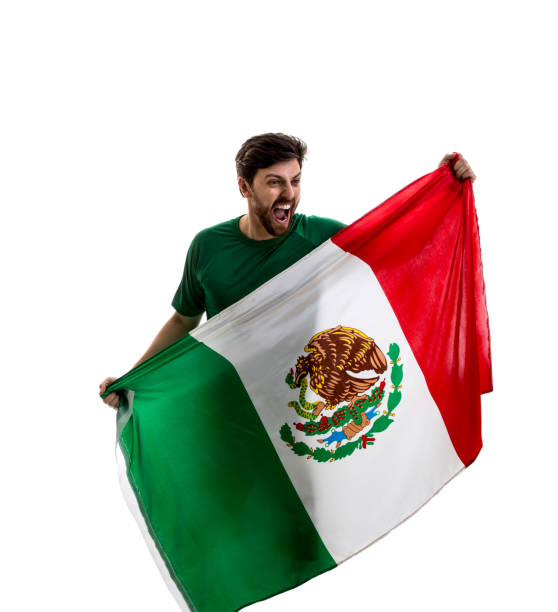 istock Mexican Fan / Sport Player celebrating on white background 875632926
