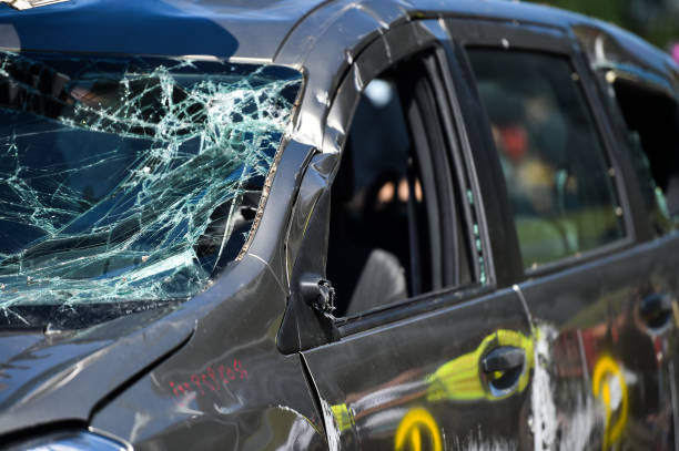istock Scene of a car crash 875654434