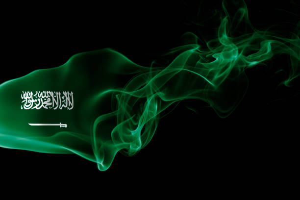 Saudi Arabia smoke flag