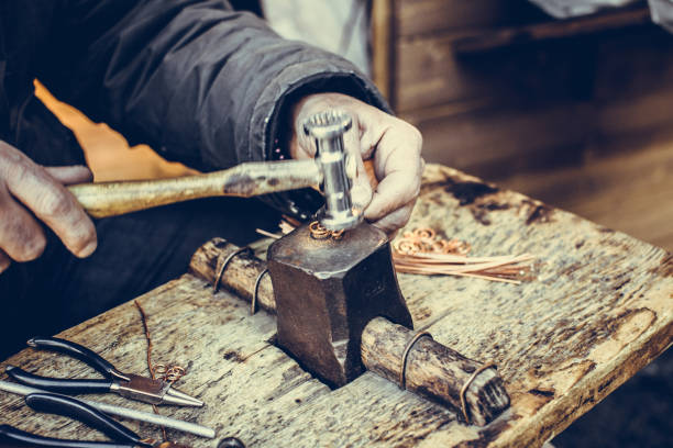istock Craftsman Working Handmade Jewelry 875655354