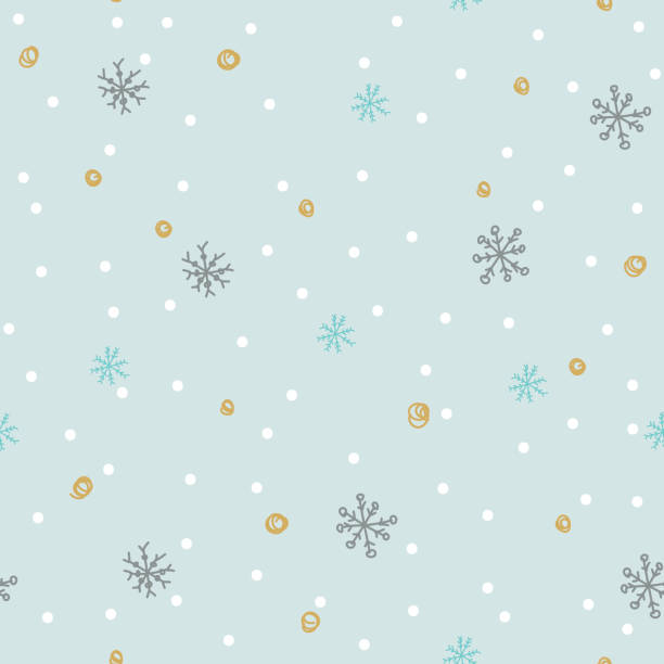 musterdesign winter hintergrund mit silbernen und goldenen schneeflocken. textil, parer, scrapbooking, verpackung, web- und printdesign. - gold silver backgrounds square stock-grafiken, -clipart, -cartoons und -symbole