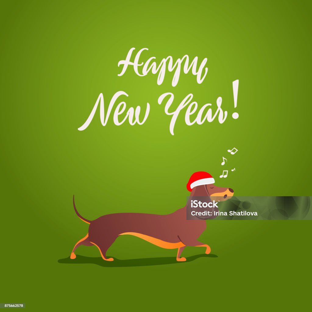 Chú Chó Hài Hước Hát Bài Hát Bộ Sưu Tập Chúc Mừng Năm Mới Mẫu Ngày ...