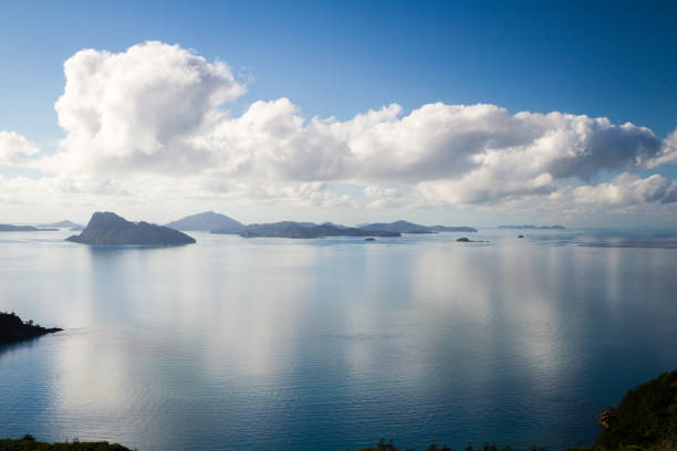 Stunning tropical island scene showing water and sun