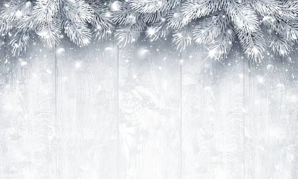 Vector illustration of Christmas  Silver background