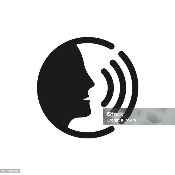 Voice Command Control With Sound Waves Icon Stock Illustration - Download Image Now - Voice, Icon Symbol, Control