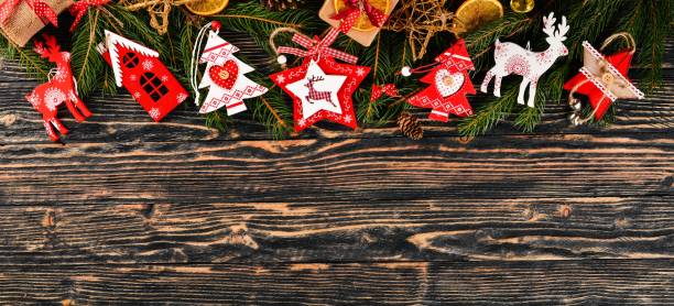istock Christmas background with Christmas tree and Christmas tree decorations. 875681378