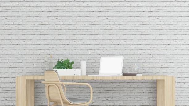 istock 3D Rendering Interior minimal coffee shop or living room and wall decorate 875681468