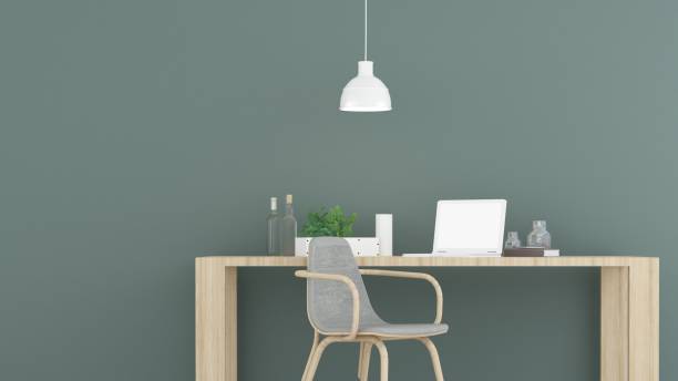 istock 3D Rendering Interior minimal coffee shop or living room and wall decorate 875681518