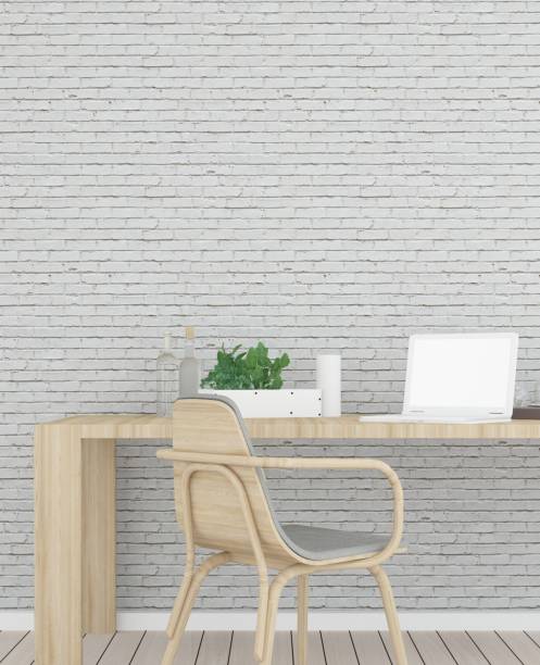istock 3D Rendering Interior minimal coffee shop or living room and wall decorate 875684524