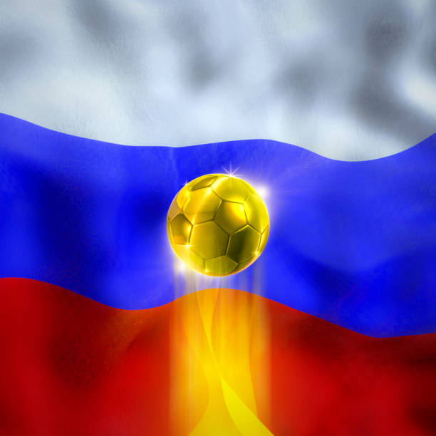 istock Russia soccer gold ball 875684704