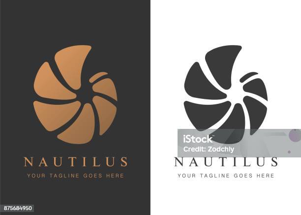 Nautilus Copy Stock Illustration - Download Image Now - Logo, Nautilus, Spiral