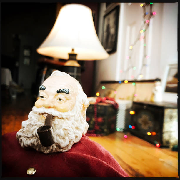 istock Old Santa with Christmas Decorations 875693310