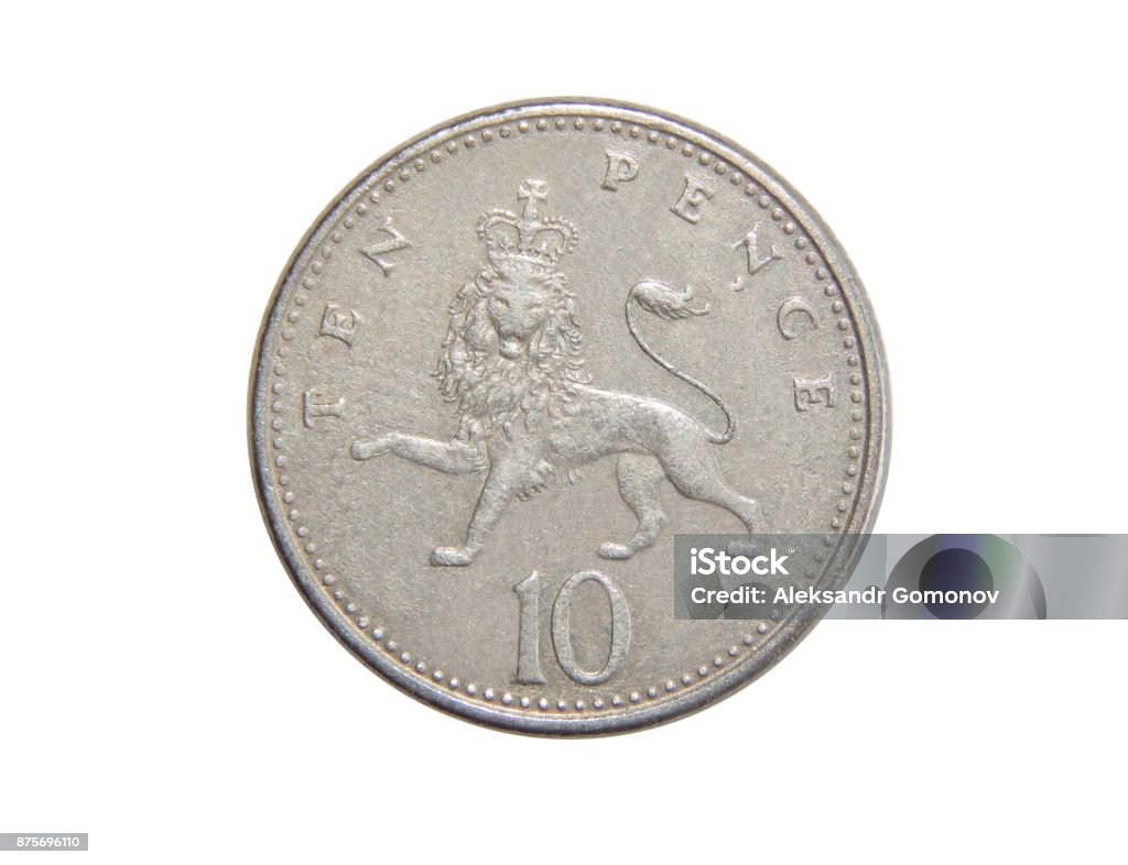 coin of Great Britain 10 pence Austria Stock Photo