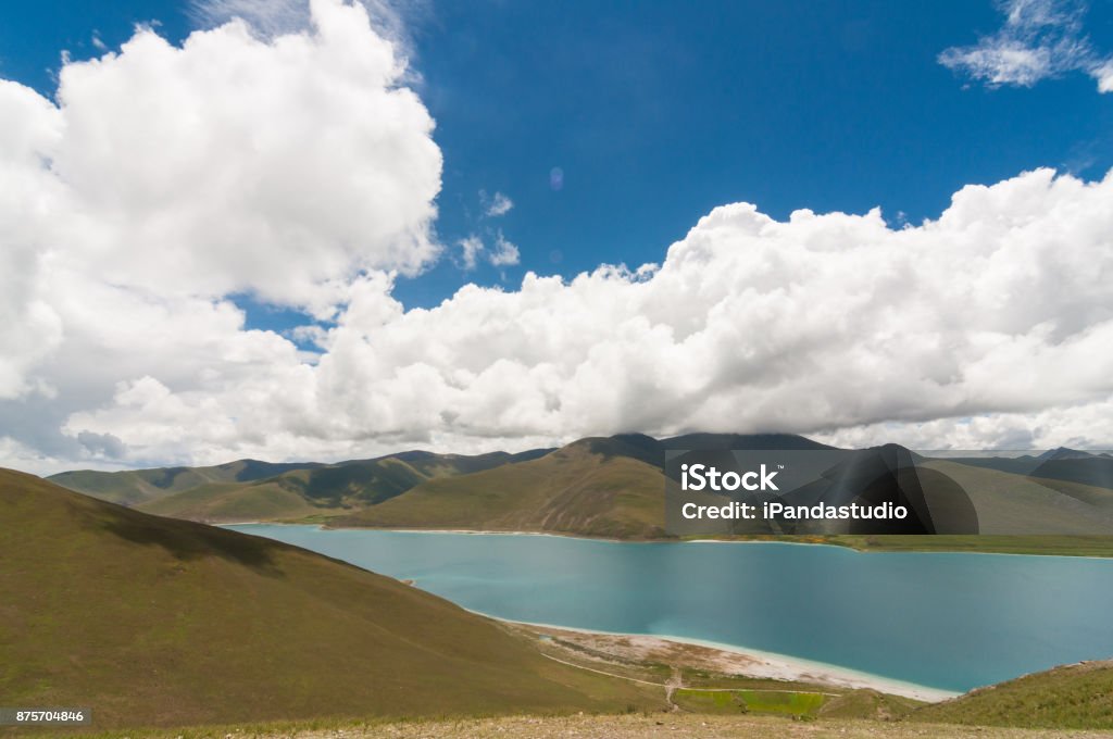 Tibet Yamdrok yumtso Lake Asia Stock Photo