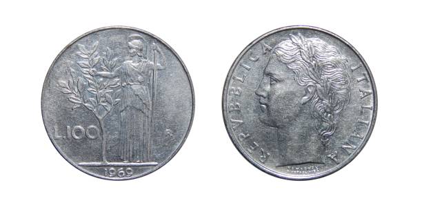 istock coin of Italy 100 lira 875704874