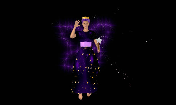 on a black background. View from the front. 3d Render