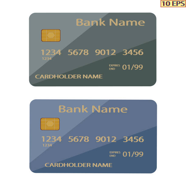 istock Bank card. Credit or debit card mock-up. Bank card isolated on white background 875711612