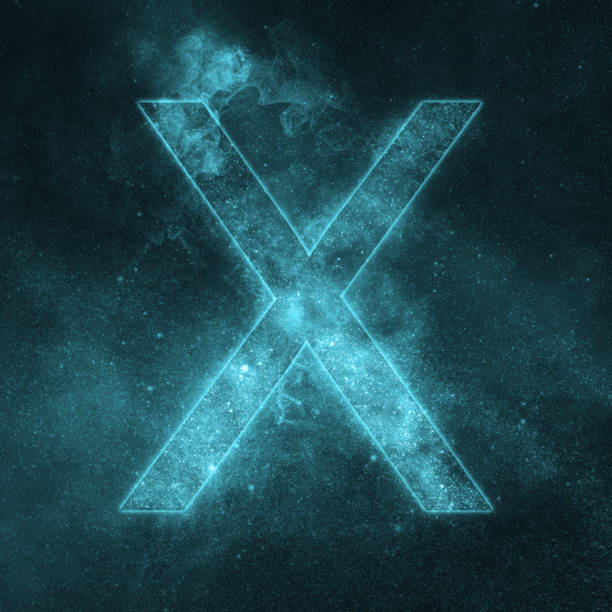 istock Letter X alphabet symbol. Space Letter, Night Sky Letter. 875717464