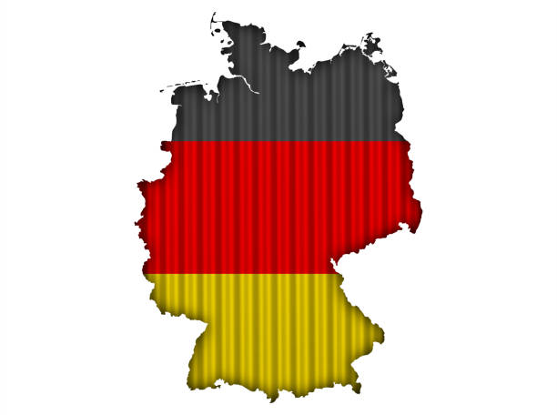 istock Textured map of Germany in nice colors 875718476