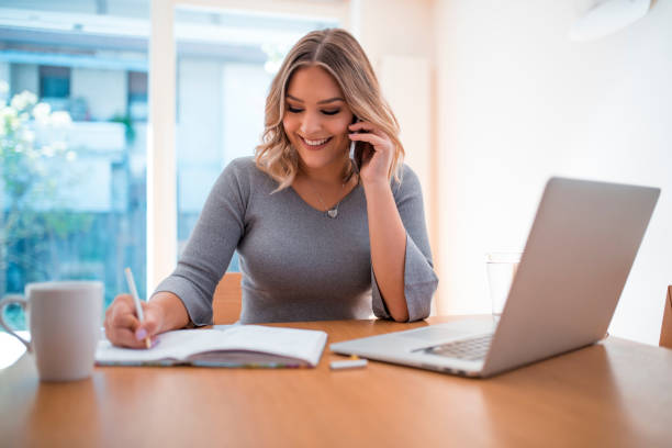 istock Young woman working at home 875723246