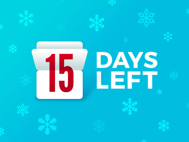 Holiday Countdown Flip Number Holiday countdown flip number with snowflakes. countdown stock illustrations
