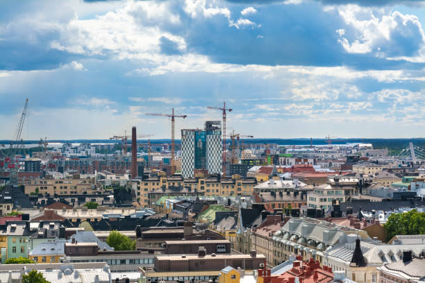 Aerial view of Helsinki, capital of Finland