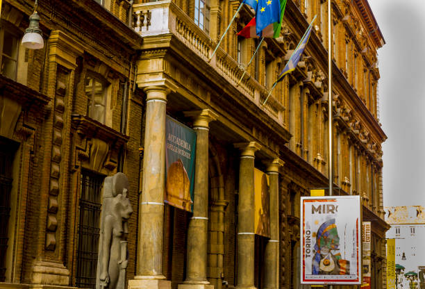 Accademia delle Scienze and Egyptian Museum in Turin (Piedmont, Italy) stock photo