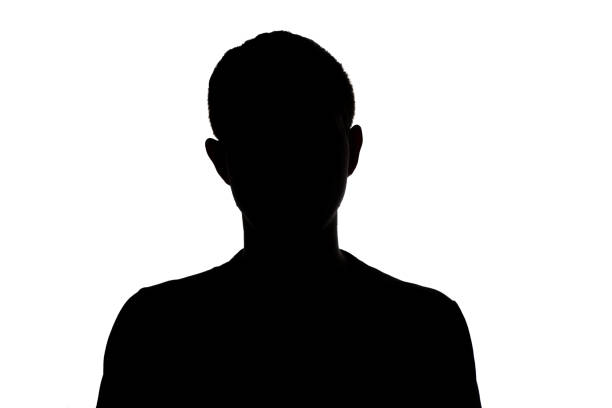 istock black and white silhouette of an unknown young man on a white isolated background 875775200