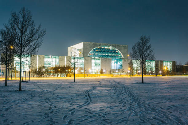 istock Winter cityscape of modern architecture in Berlin, Germany 875775468