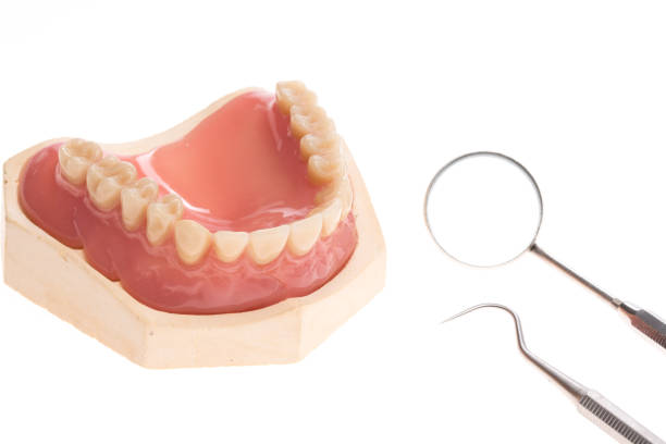 протез, здоровье зубов, гигиена полости рта - medizinisch стоковые фото и изображения
