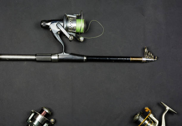 Fishing rod and reels with place for description.