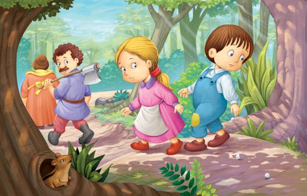 Hansel and Gretel vector art illustration