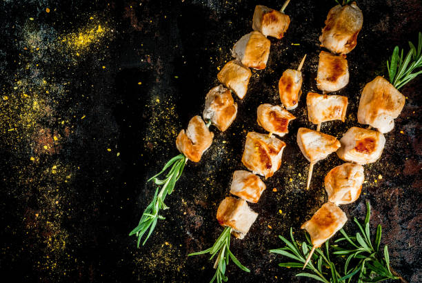 istock Chicken skewers with rosemary 875791440