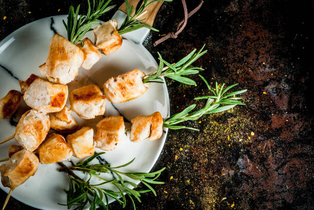 Chicken skewers with rosemary
