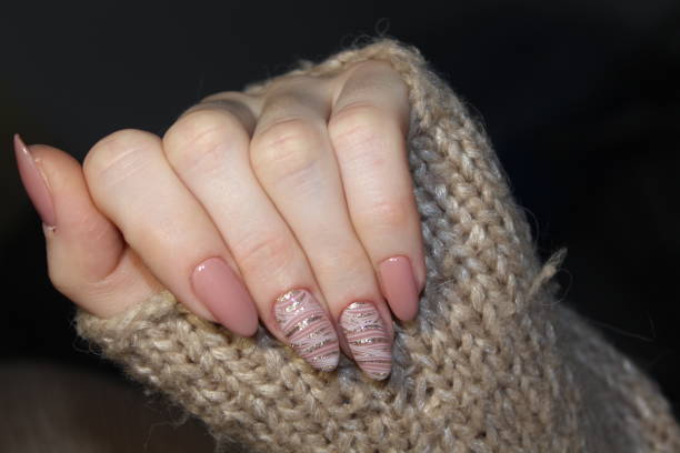 istock Manicured nails Nail Polish art design. 875820046