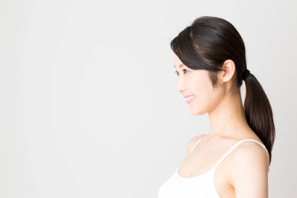 attractive asian woman beauty image isolated on white background