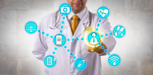 istock Doctor Contacts White Collar Patient Via Internet 875841354