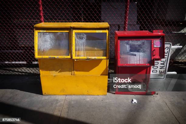 Vintage Newspaper Box Stock Photo - Download Image Now - News Stand, No People, Journalism