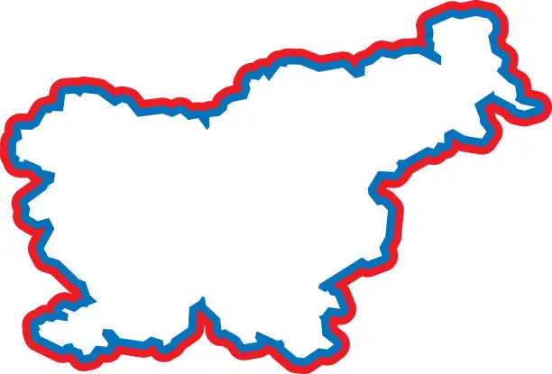 Vector illustration of Slovenia Outline