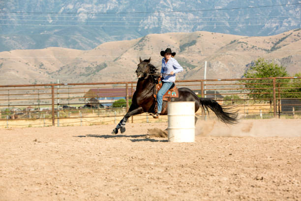 istock Female Barrel Racer 875860810
