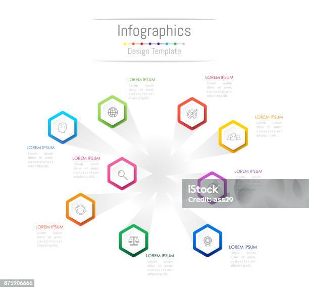 Infographic Design Elements For Your Business Data With 9 Options Parts Steps Timelines Or Processes Vector Illustration Stock Illustration - Download Image Now