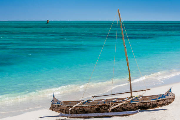 istock Traditional Malagasy outrigger canoe 875928346