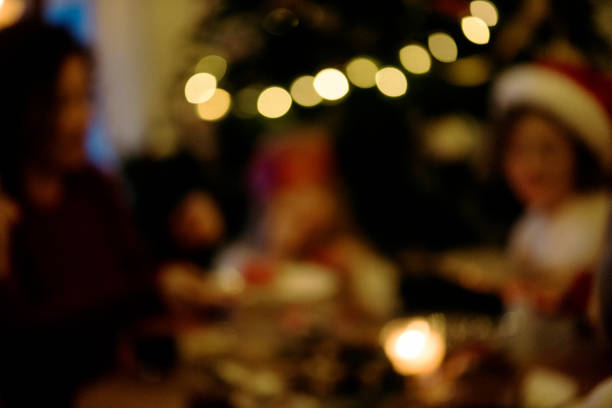 Family having a Christmas dinner
